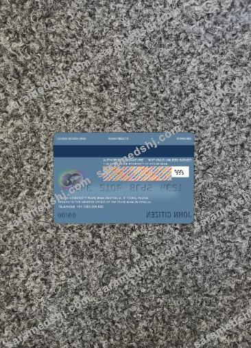 Australia Hume bank master card photolook back